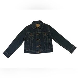 Vintage Levi Strauss Kids Denim Dark Blue Trucker Jacket, M